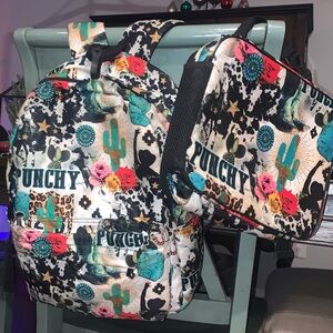 Colorful Punchy Backpack + Lunchbox with Cactus and Floral Design